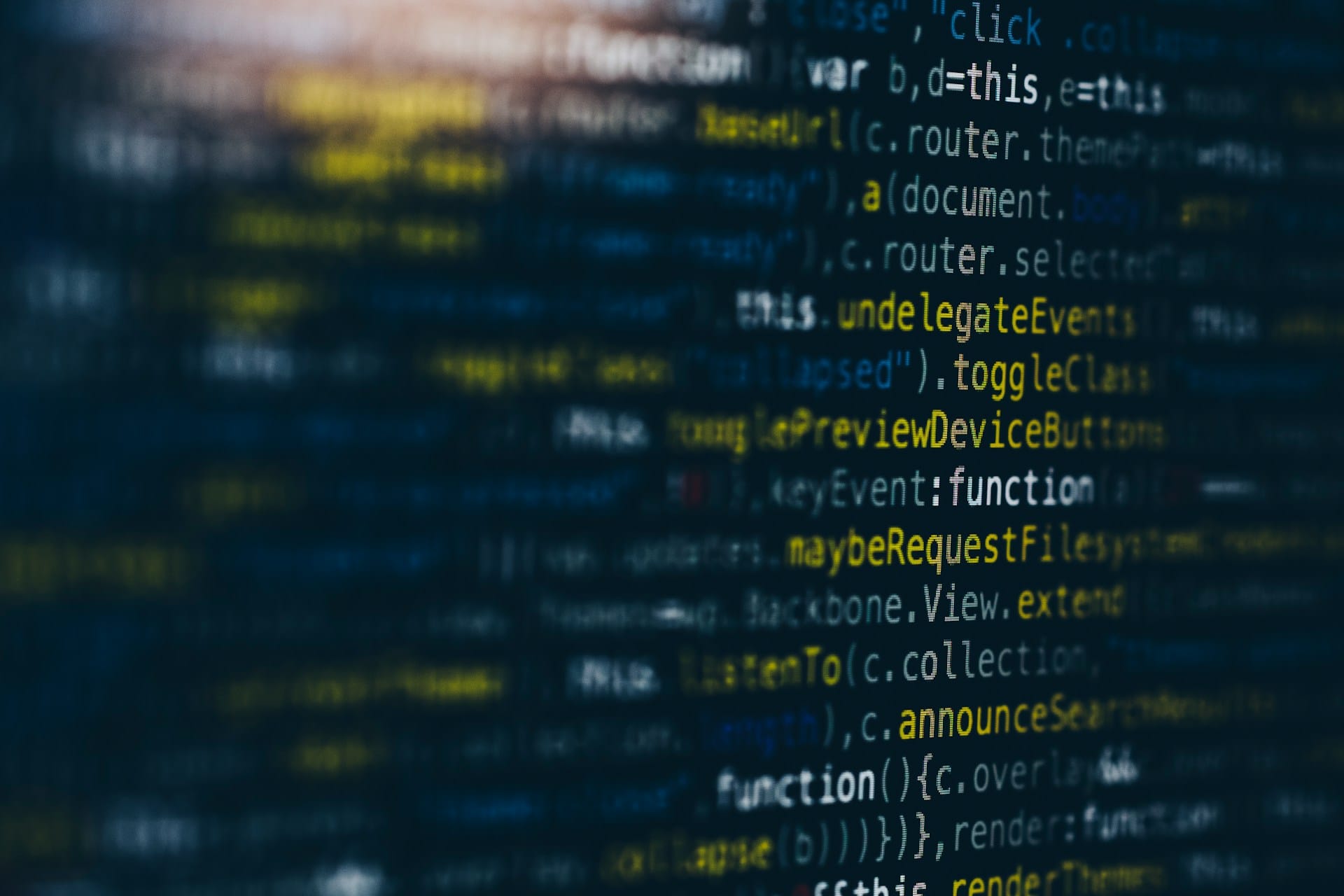 A close-up of data / code strings on a computer screen